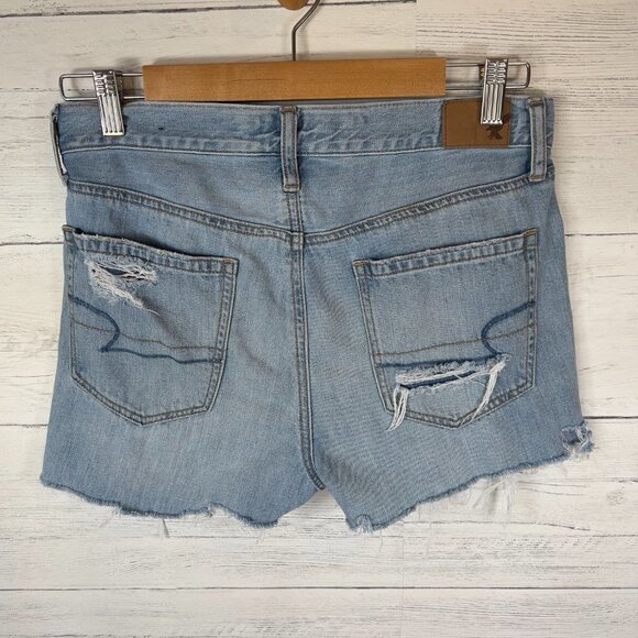 American Eagle Outfitters Shorts SZ 6 Vintage High Rise Distressed Cut Off Vacay - Picture 9 of 15